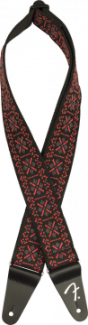 FENDER® Pasadena Woven Strap, Lattice Red Oulu