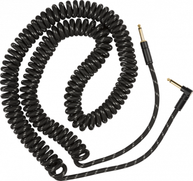 DELUXE SERIES TWEED COIL INSTRUMENT CABLE, 9m, Black Tweed