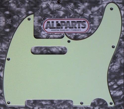 Sunburst telecaster deals mint green pickguard