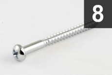 PACK OF 8 CHROME BASS PICKUP SCREWS Oulu