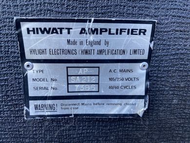 HIWATT SA212 COMBO 1974