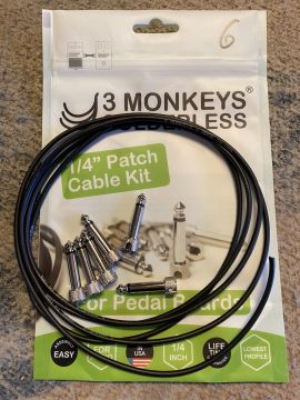 3 MONKEYS SOLDERLESS PEDALBOARD PATCH CABLE KIT 6