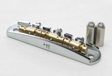 Halon - Steel Offset Bridge w/ Brass Saddle, Chrome - Metric