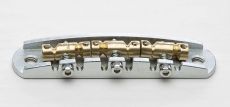 Halon - Steel Offset Bridge w/ Brass Saddles, Satin Chrome- Metric