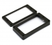 Humbucking Pickup Rings Curved Black Plastic Set